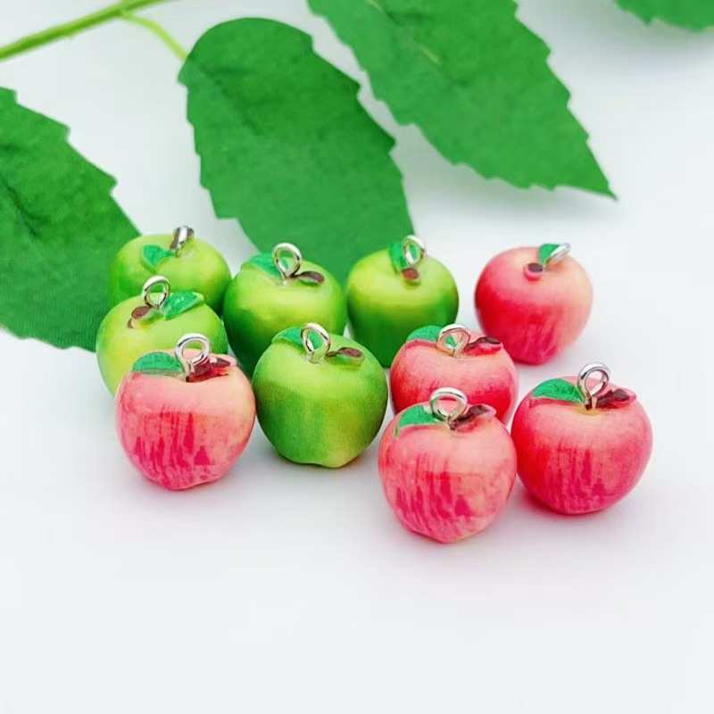 Food & Snacks Coloring - 10pcs Simulation Apple Green Red Miniature