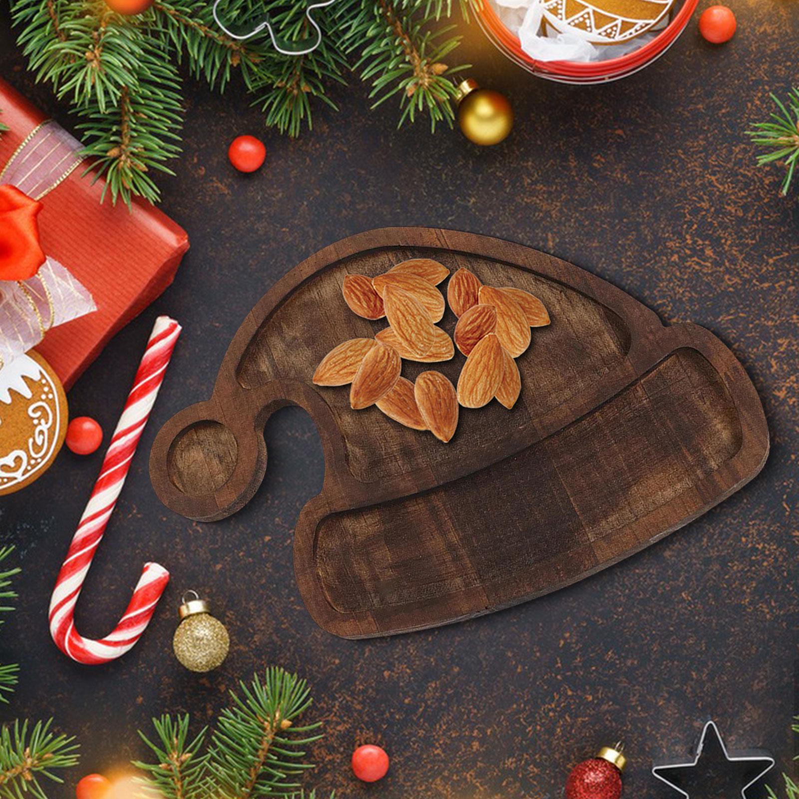 Food Platter Snacks - Wood Serving Platter Christmas Decoration Appetizers