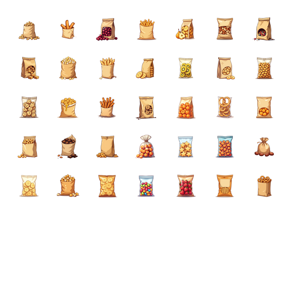 35pcs-100pcs Decals  crunchy S - Food Snacks Label recension och pris