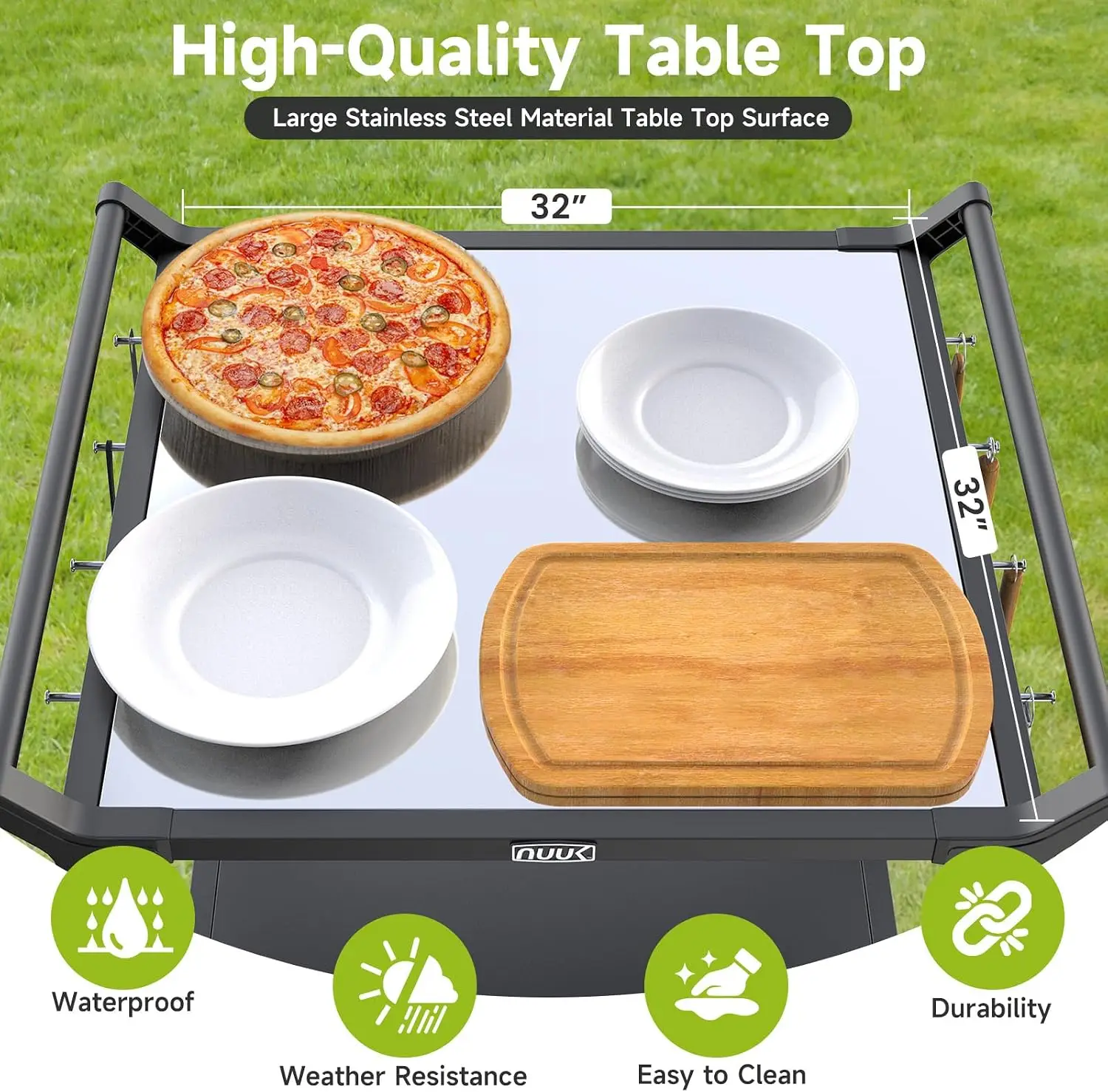 Outdoor Grill Cart on Wheel 32 - Foods X recension och pris