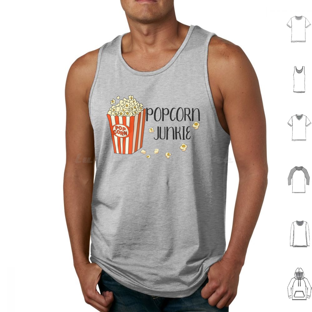 Funny Popcorn Junkie Tank Tops - Food Lovers Snacks recension och pris