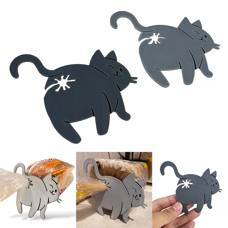 2pcs 3D Cat Butt Bread Bag Cli - Food Lovers Snacks recension och pris