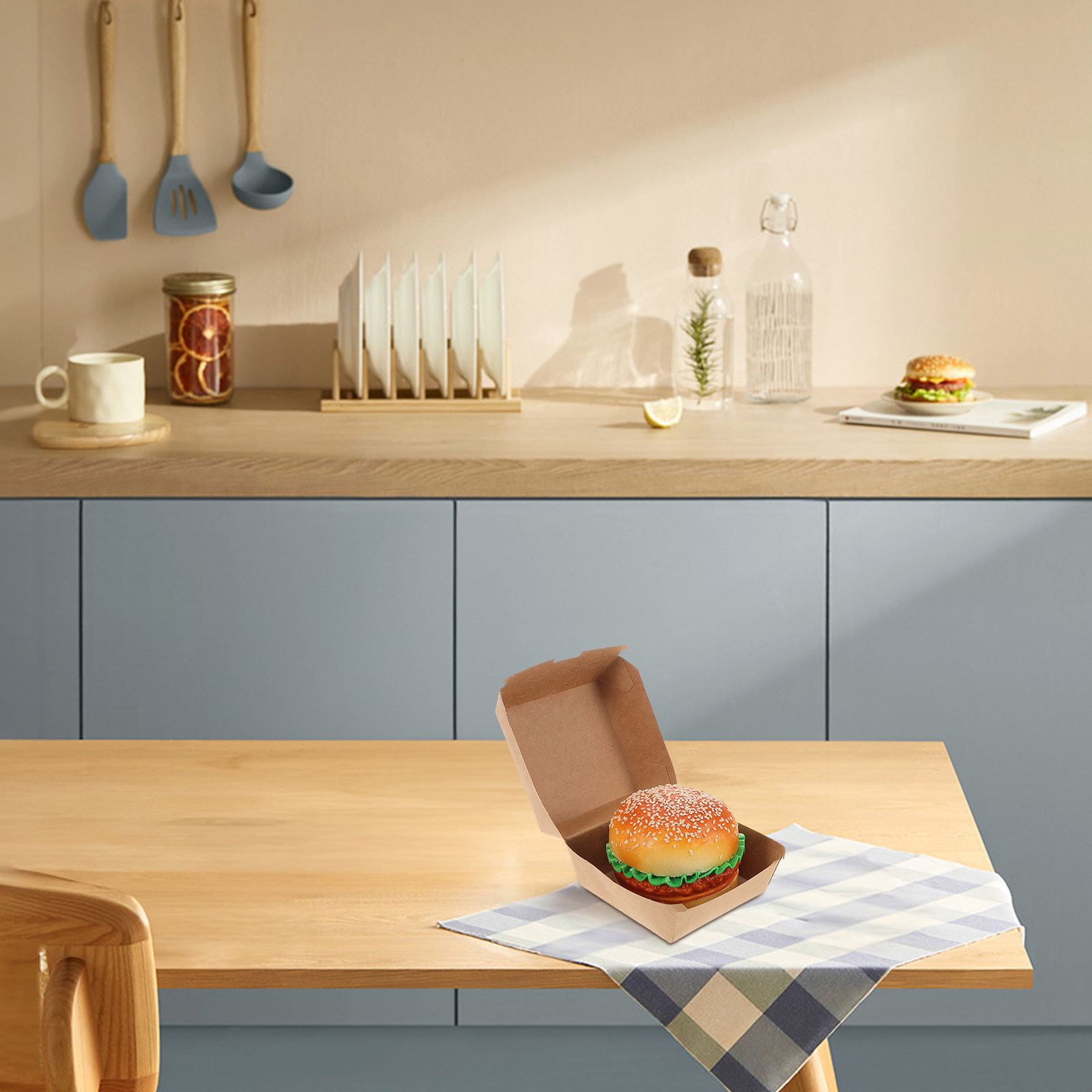 30Pcs Burger Boxes Kraft Paper - Food With Snacks recension och pris