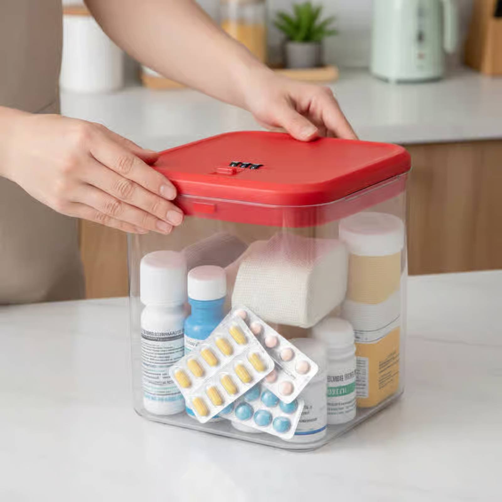 Clear Lockable Box Versatile L - Food & Snacks Coloring recension och pris