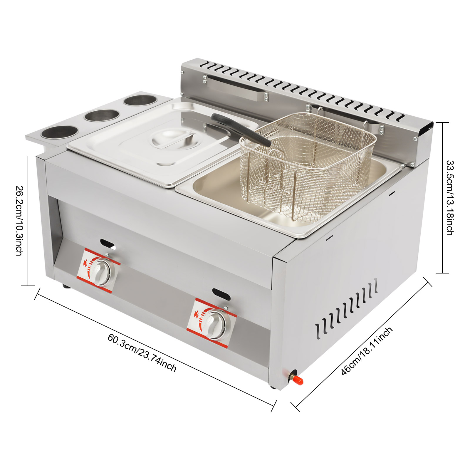 6Lx2 Dual Tank Commercial Gas  - Food Energy Snacks recension och pris