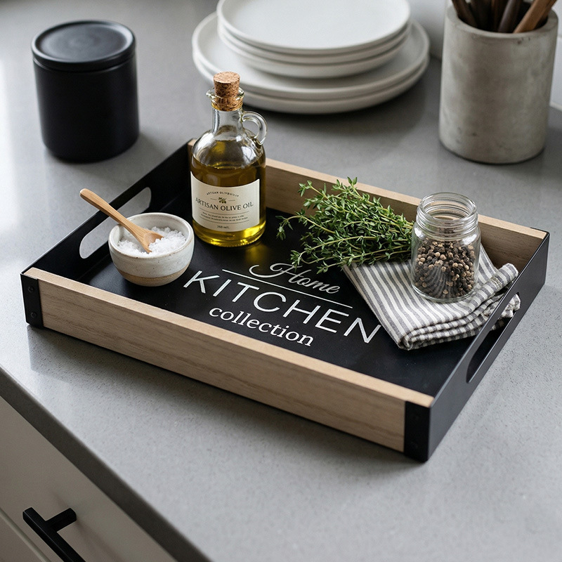 Nordic Breakfast Metal Tray wi - Food Platter Snacks recension och pris