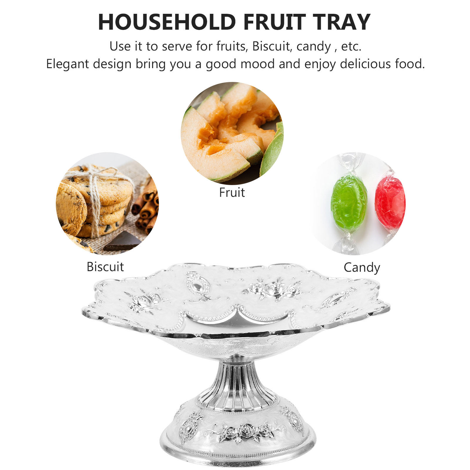 European Style Silver Fruit Pl - Zinc Food Snacks recension och pris