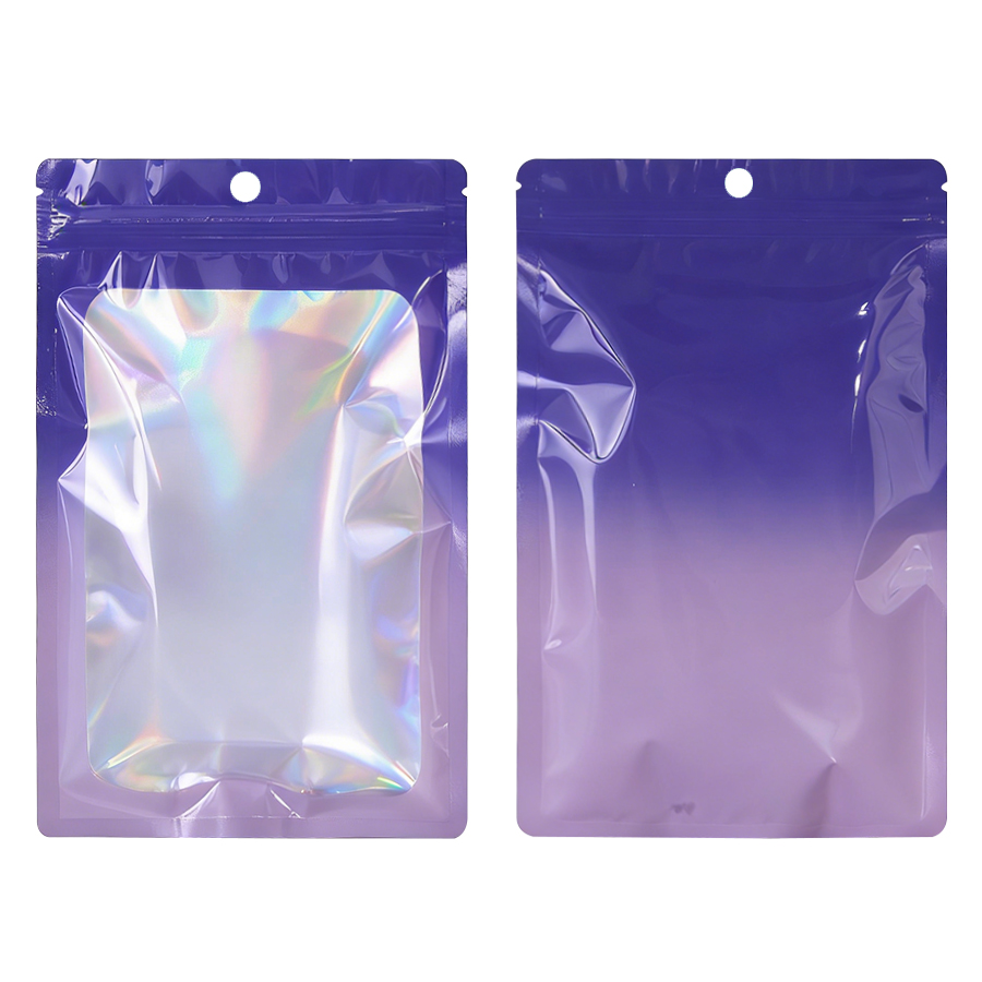 Holographic Color Square Zippe - Food With Snacks recension och pris