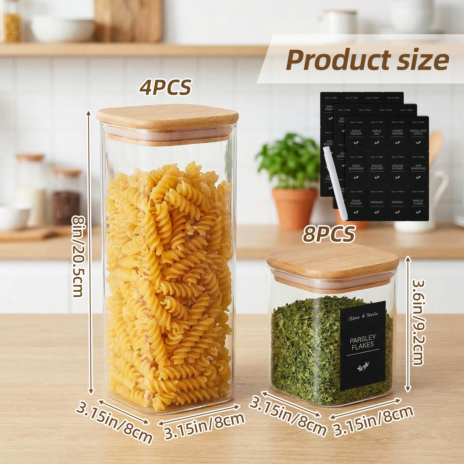 Glass Food Storage Containers  - Food Snacks Label recension och pris