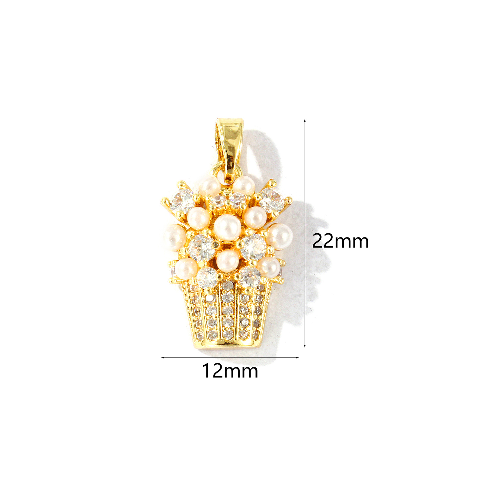 2 PCs Brass Charm Pendant 18K  - Foods X recension och pris