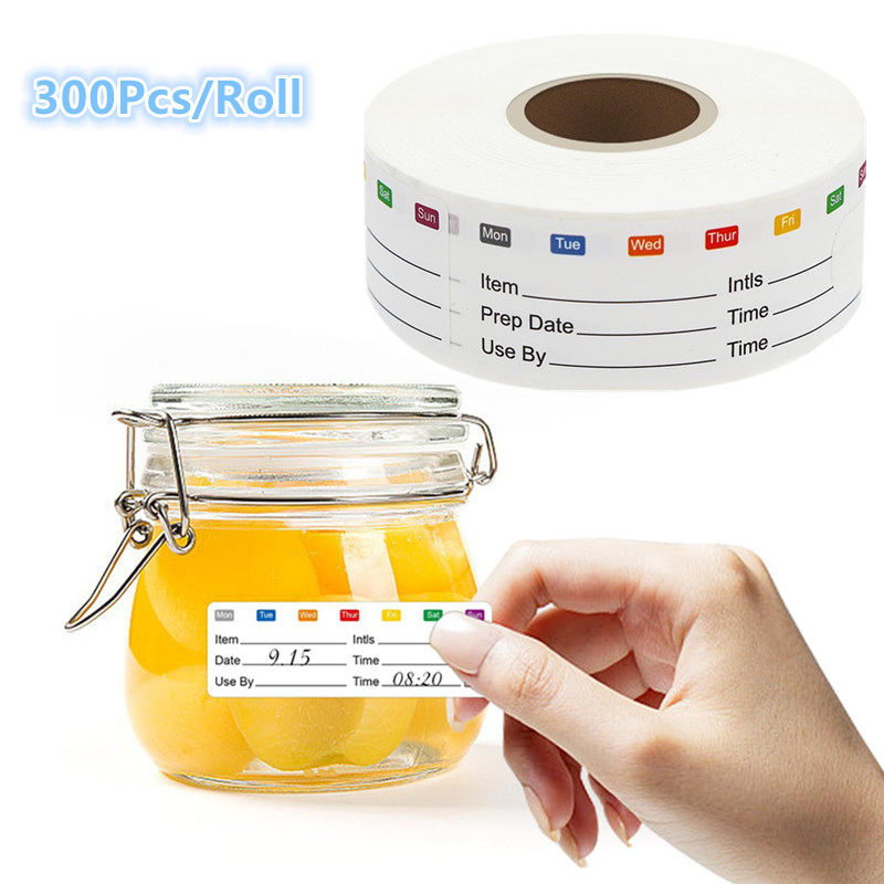 300Pcs/Roll Candy Storage Expi - Food Snacks Label recension och pris