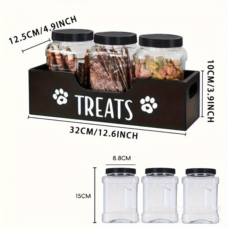 Wooden dog food container stor - Food Snacks Amazon recension och pris