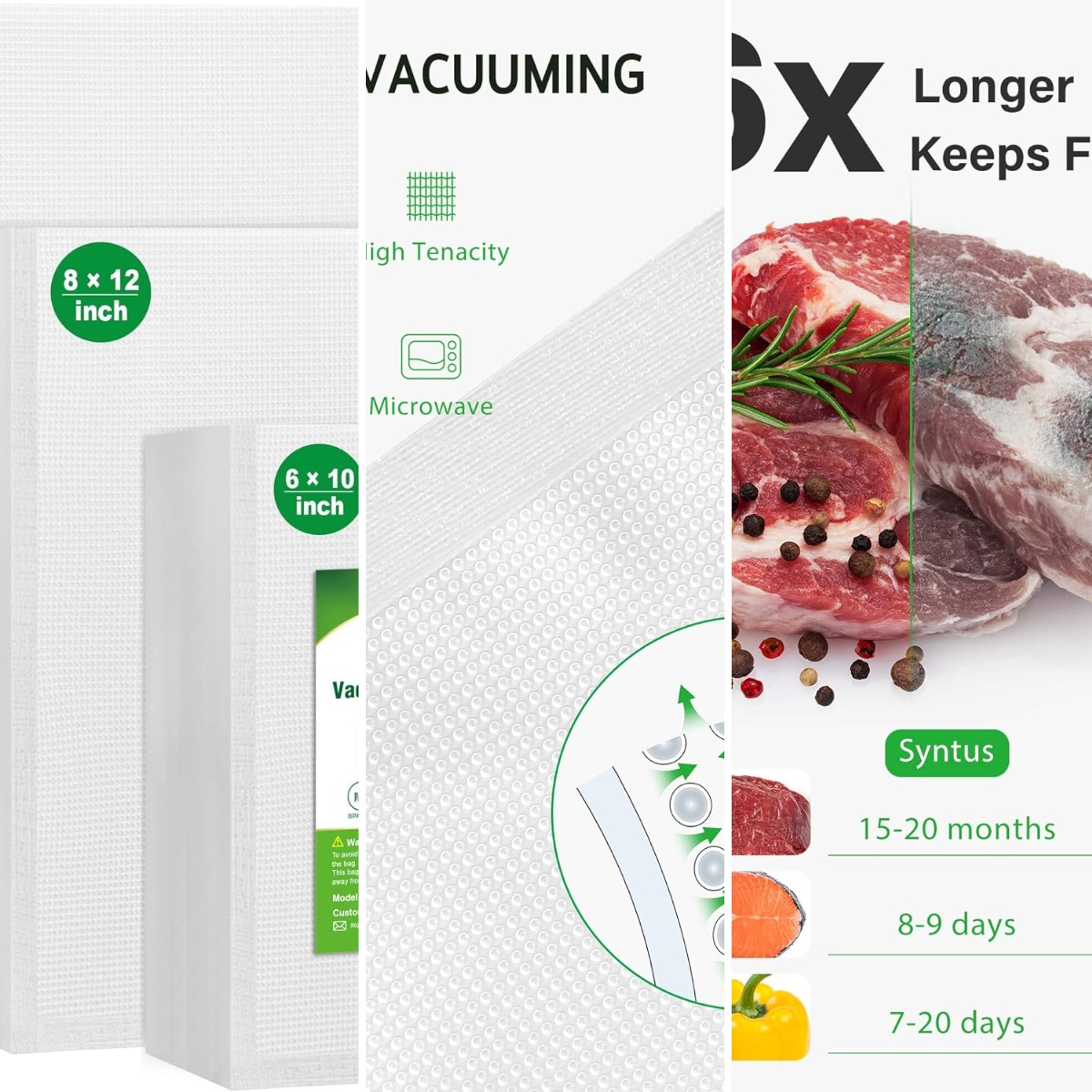 Vacuum Sealer Bags, 150 Gallon - Foods X recension och pris