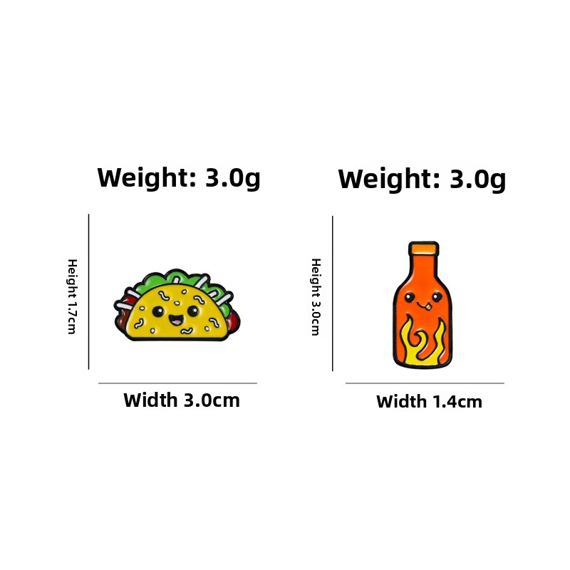 Cartoon Taco Chili Sauce Ename - Zinc Food Snacks recension och pris