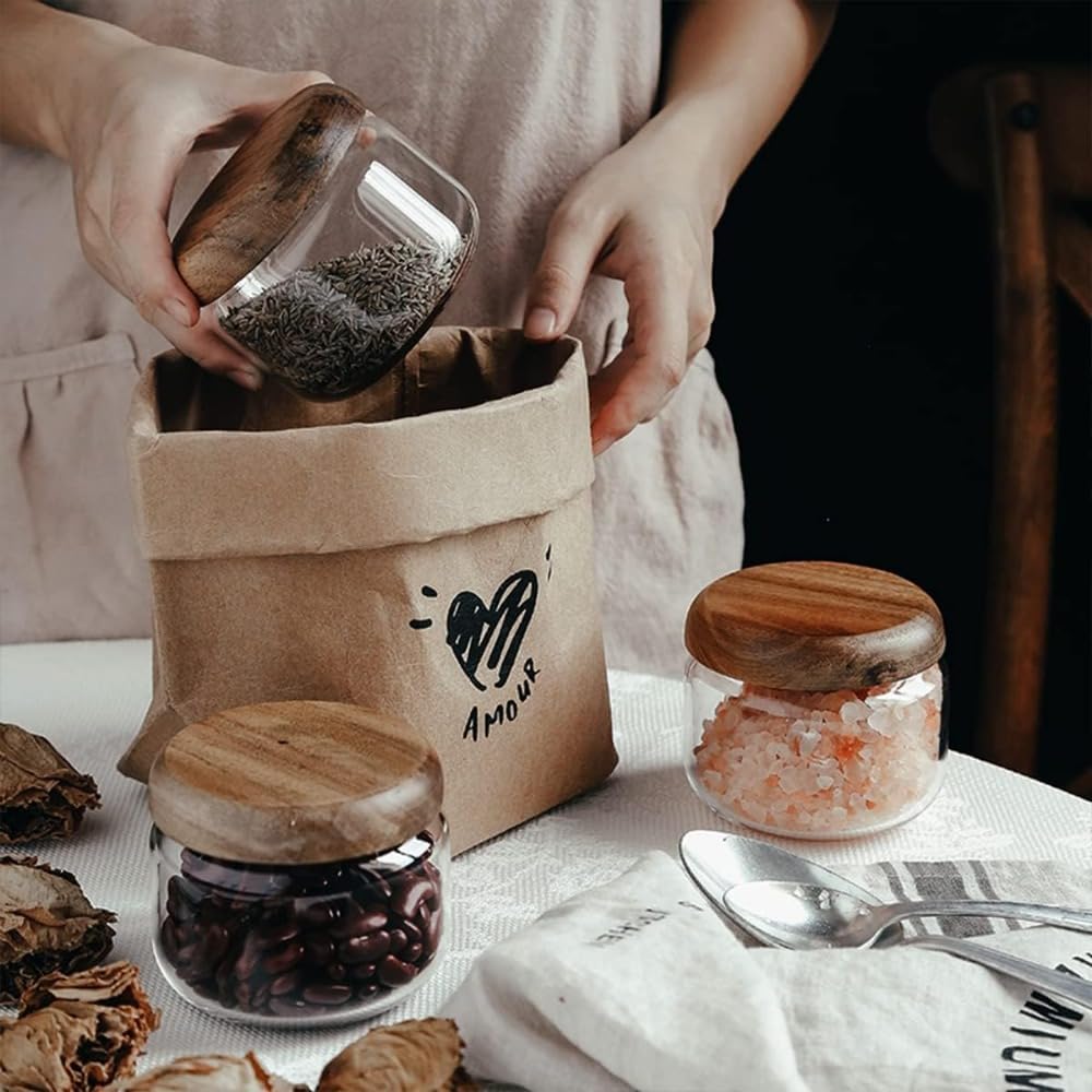 Glass Food  Containers with Wo - Foods X recension och pris