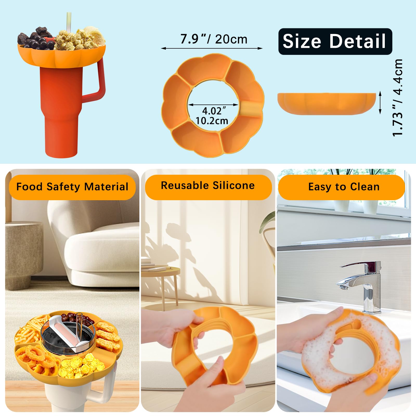 Reusable Silicone Snack Platte - Food Platter Snacks recension och pris