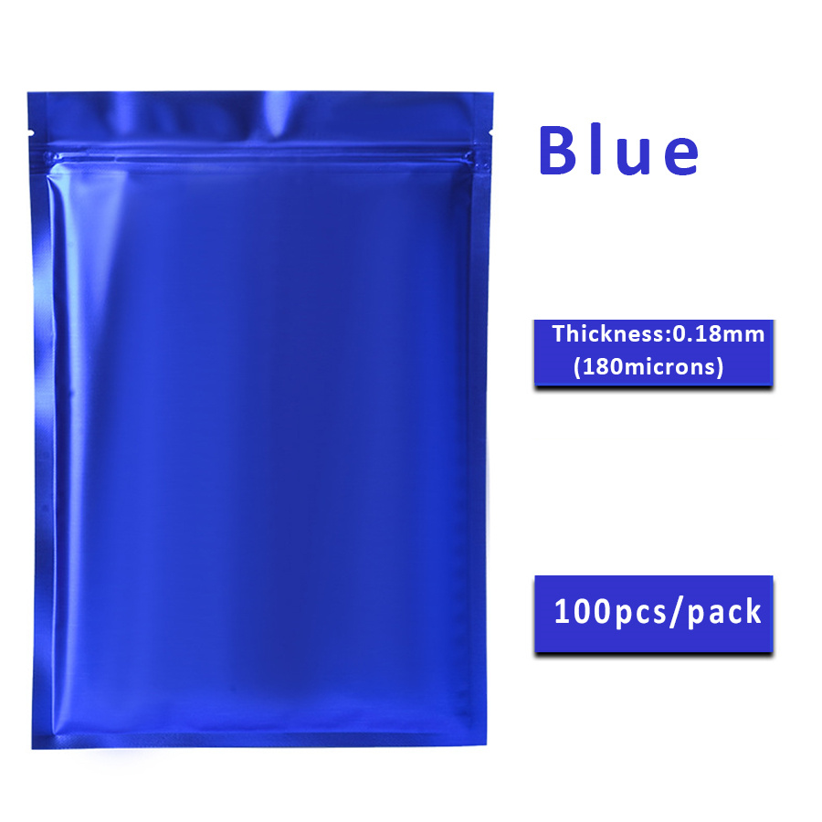 100pcs Matte Blue Foil Zipper  - Food With Snacks recension och pris