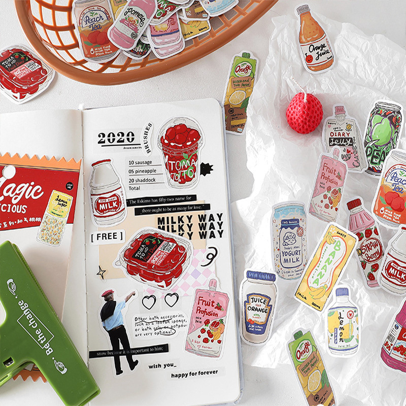 Cute Food Stickers Fast Food S - Food Snacks Label recension och pris