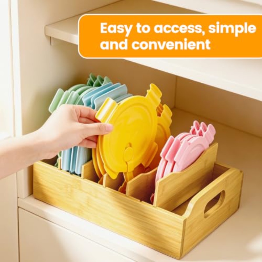 2 Pack Bamboo Lid Organizer, 1 - Foods X recension och pris