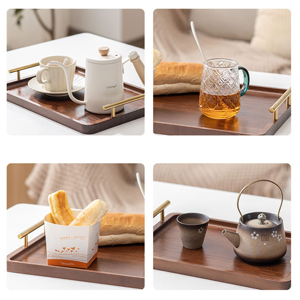 Wooden Serving Tray with Handl - Food Platter Snacks recension och pris