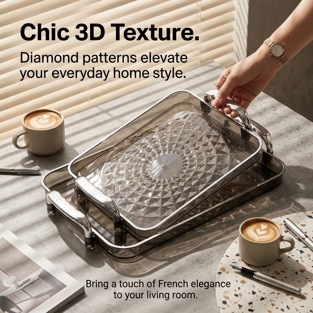 Clear Plastic Serving Tray wit - Food Platter Snacks recension och pris