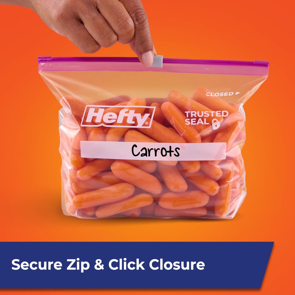 78 Count Quart Slider Storage  - Food Snacks Label recension och pris