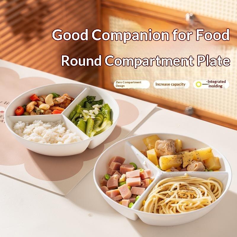 3 Compartments Grid-shaped Din - Food Platter Snacks recension och pris