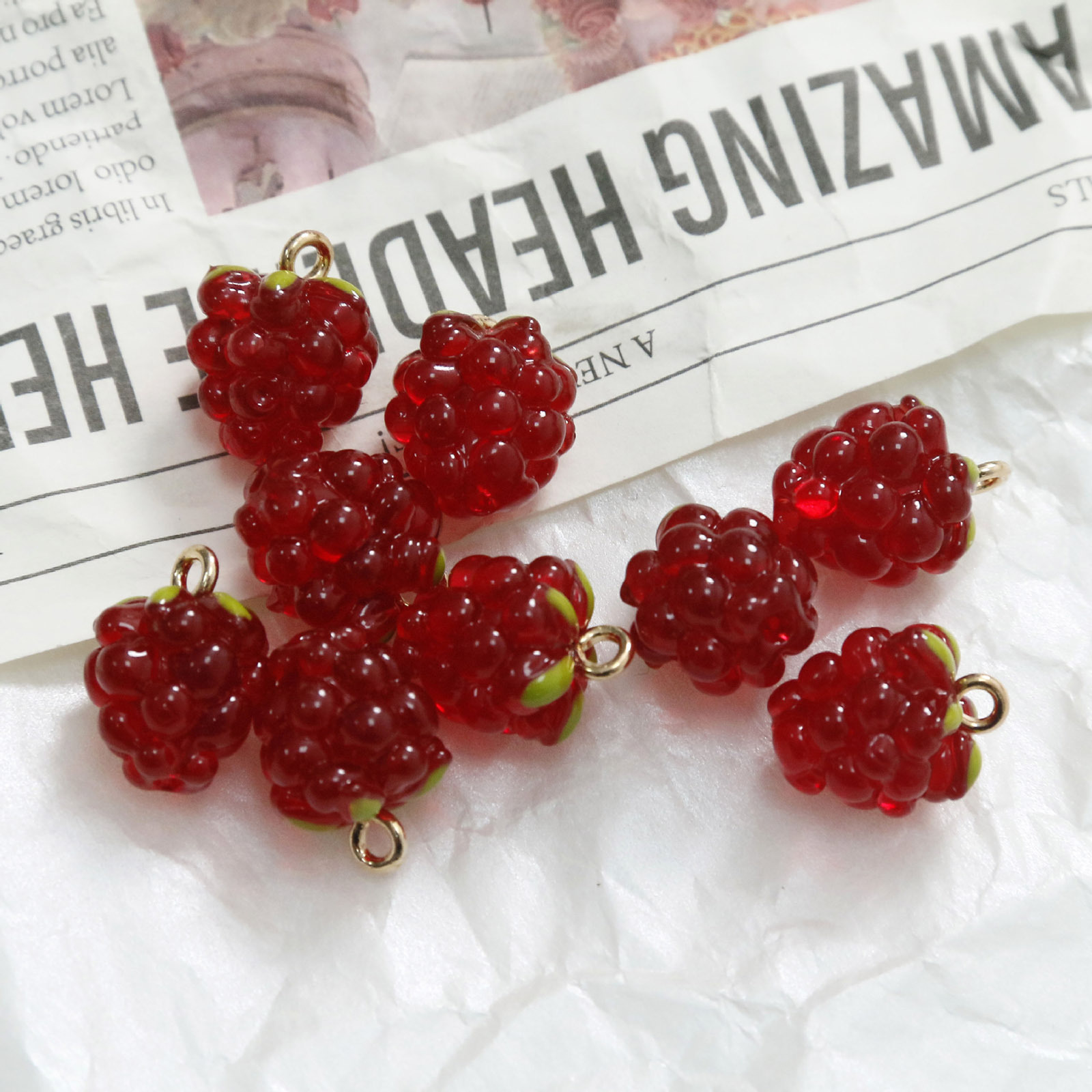 2PCs 3D Resin Charms Grape Fru - Foods X recension och pris