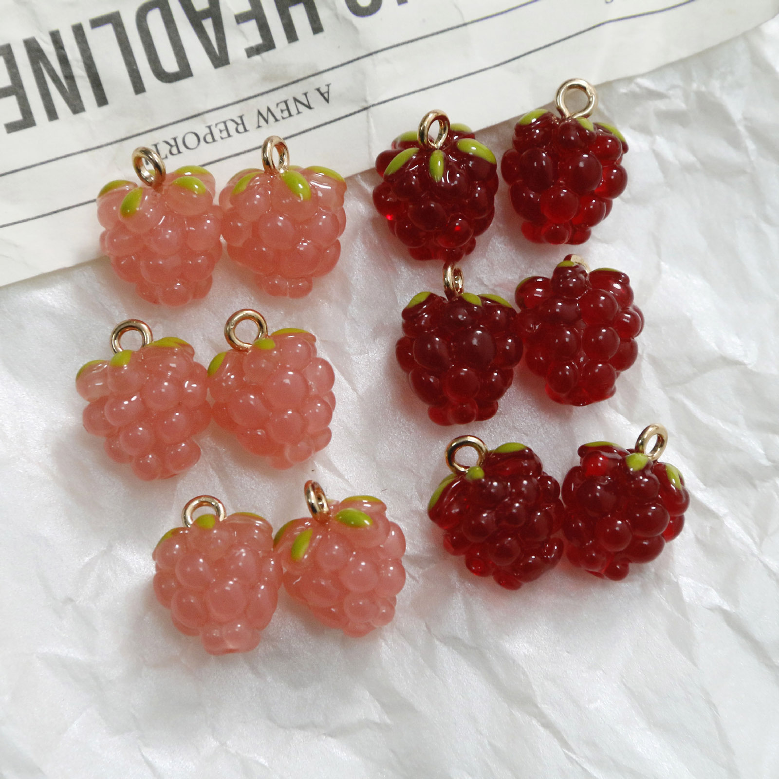 2PCs 3D Resin Charms Grape Fru - Foods X recension och pris