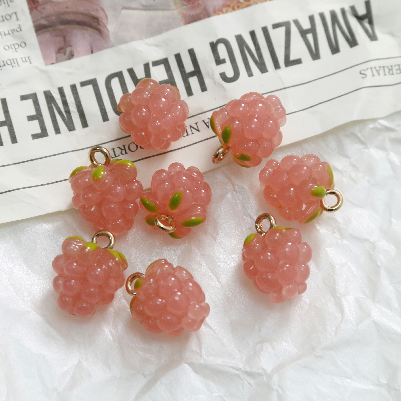 2PCs 3D Resin Charms Grape Fru - Foods X recension och pris